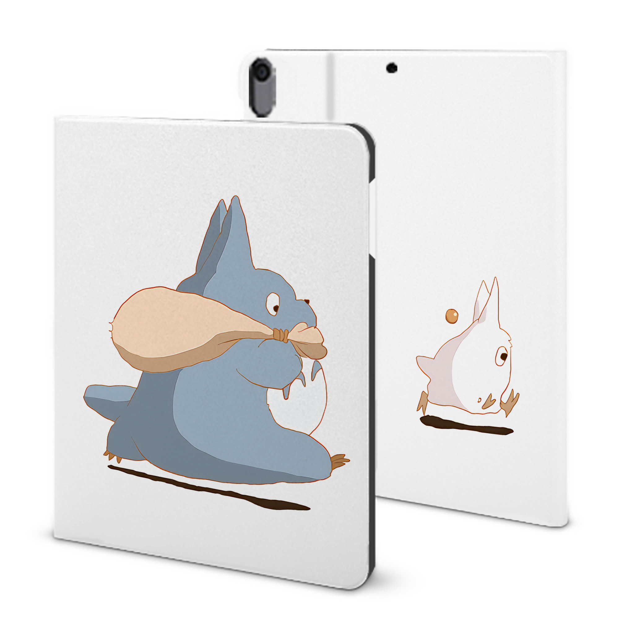 （画像用） となりのトトロ 草壁メイ 草壁サツキ My Neighbor Totoro Satsuki Kusakabe Mei Kusakabe IPad ケース ブック型 PUレザー TPU 耐衝撃 軽量 薄型 ペン収納なし 全面保護 IPad 各モデル対応